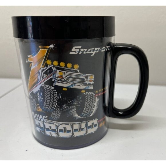 Vintage Snap-On Coffee Mug Thermo-Serv Drivin' Proud Monster Truck 90s - Picture 2 of 9